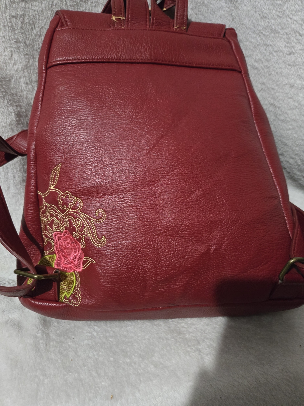 Loungefly Red Floral Embroidered Mini Backpack - Picture 3 of 4